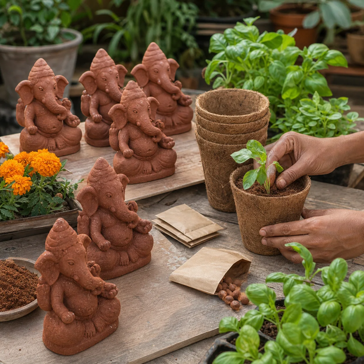 DIY Clay Ganesha and Modak Kit image 3