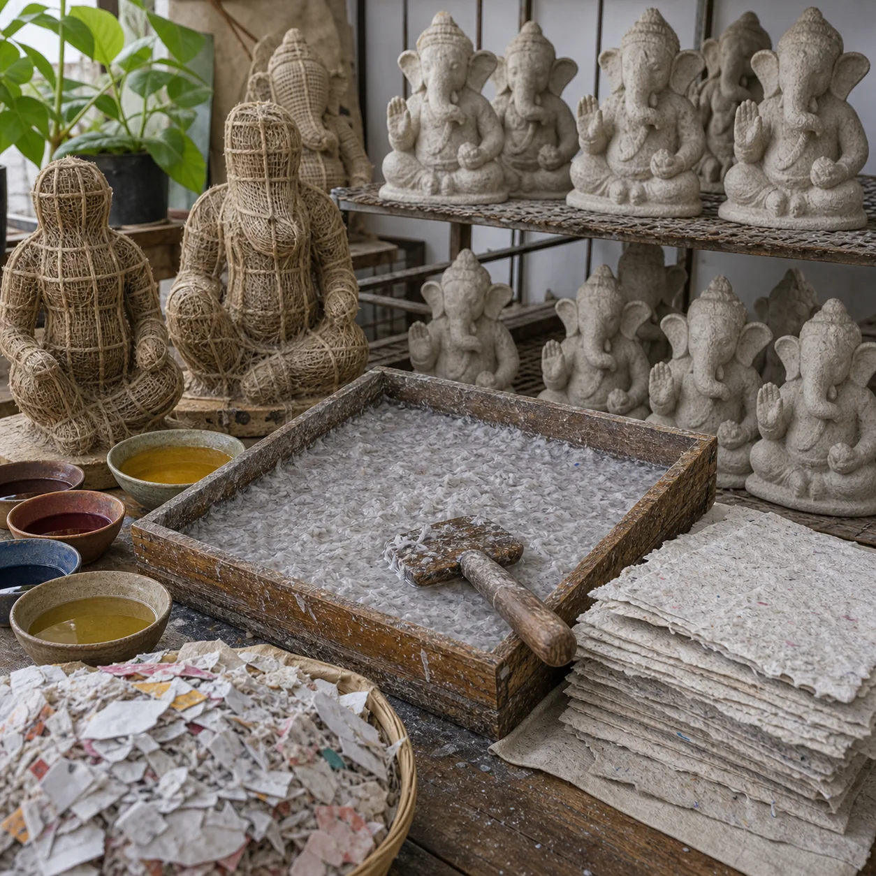 Paper Pulp Mini Padmasana image 3